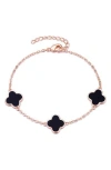 Adornia Black Clover Bracelet In Multi