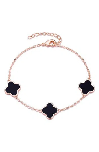 Adornia Black Clover Bracelet In Multi