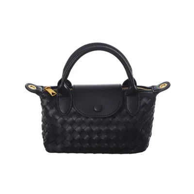 Adornia Black Mini Handle Bag With Removable Straps