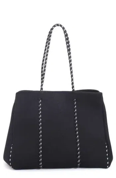 Adornia Black Neoprene Tote Bag