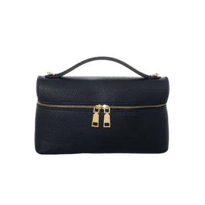 ADORNIA BLACK TOP HANDLE BAG WITH REMOVABLE STRAP