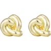 Adornia Chubby Knot Stud Earrings In Gold