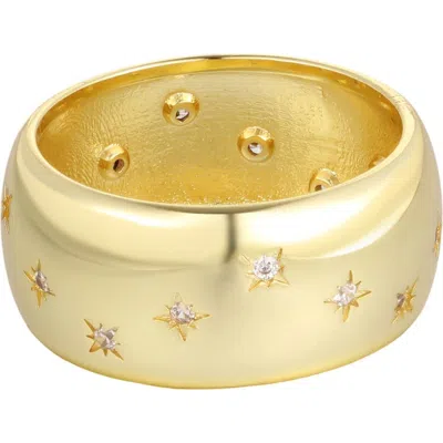 Adornia Chubby Stars Band Ring In Gold