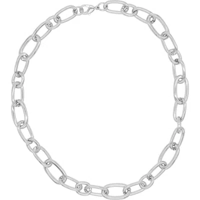 Adornia Chunky Chain Link Necklace In Silver
