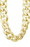 Adornia Chunky Curb Chain Collar Necklace In Gold