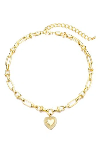 ADORNIA ADORNIA CHUNKY HEART PENDANT NECKLACE