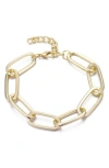 Adornia Chunky Paper Clip Chain Bracelet In Gold