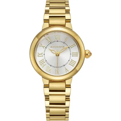 Adornia Classic Bracelet Strap Watch, 32mm In Gold/ White