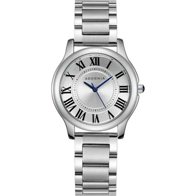 Adornia Classic Bracelet Strap Watch, 32mm In Silver/ White