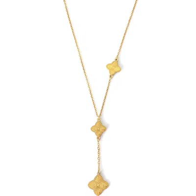 Adornia Clover Charm Y Necklace In Gold