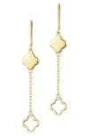 Adornia 14k Plated Clover Drop Earrings