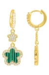 Adornia Clover Drop Earrings In Green