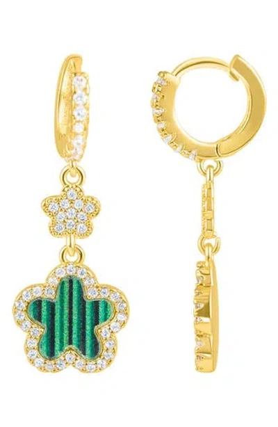 Adornia Clover Drop Earrings In Green