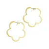 Adornia Clover Hoop Earrings In Gold