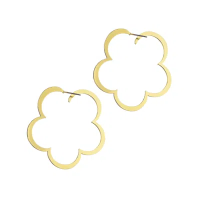 Adornia Clover Hoop Earrings In Gold