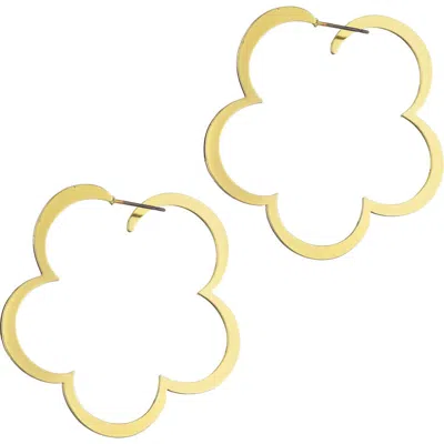 ADORNIA ADORNIA CLOVER HOOP EARRINGS