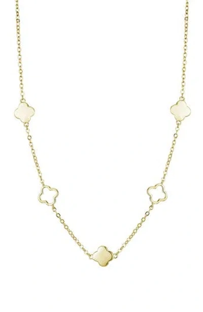 Adornia Clover Station Necklace In Gold