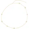Adornia Clover Station Necklace In White