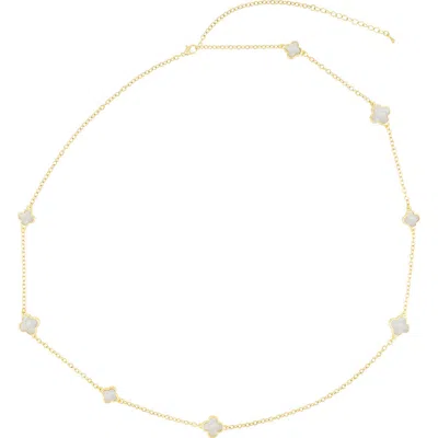 Adornia Clover Station Necklace In Gold