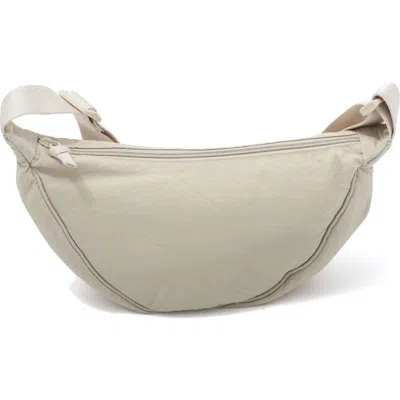 Adornia Cream Sporty Adjustable Moon Bag In White