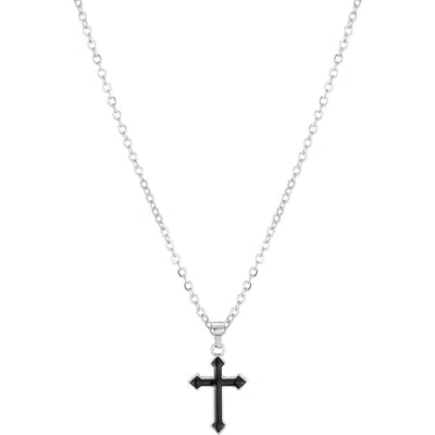 Adornia Cross Pendant Necklace In Silver