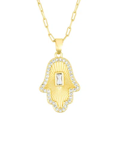 Adornia Crystal 14k Plated Necklace In Gold