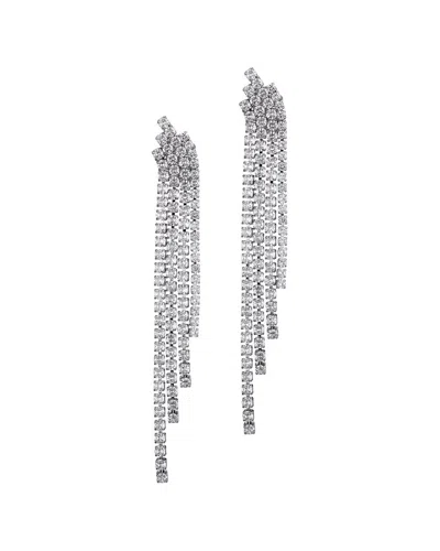 Adornia Crystal Cascade Sweeper Earrings In Silver