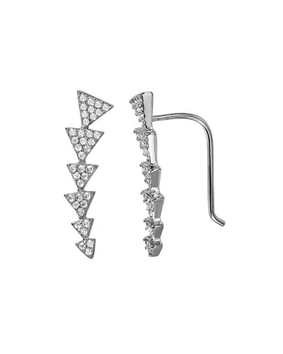 Adornia Arrow Ear Climber Earrings In Gray