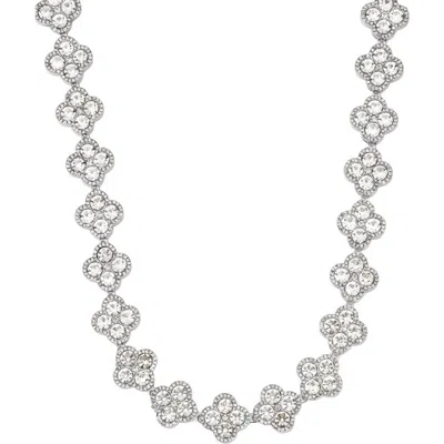 Adornia Crystal Clover Necklace