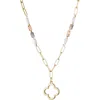 Adornia Crystal Clover Pendant Necklace