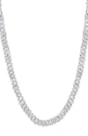 Adornia Crystal Curb Chain Necklace In Silver