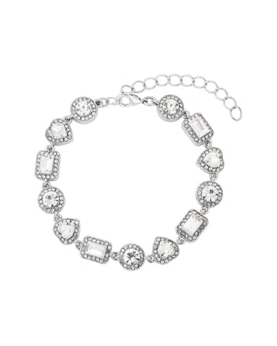 ADORNIA ADORNIA CRYSTAL HALO HEART CHAIN BRACELET