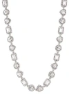 Adornia Crystal Halo Station Necklace