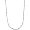 Adornia Silver Crystal 3mm Tennis Chain Necklace In Silver