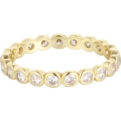 Adornia Cubic Zirconia Bezel Eternity Ring In Gold
