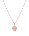 Adornia Cubic Zirconia Button Clover Halo Pendant Necklace In Gold