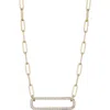 Adornia Cubic Zirconia Chain Necklace In Gold