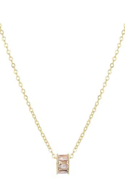 Adornia Cubic Zirconia Charm Pendant Necklace In Green