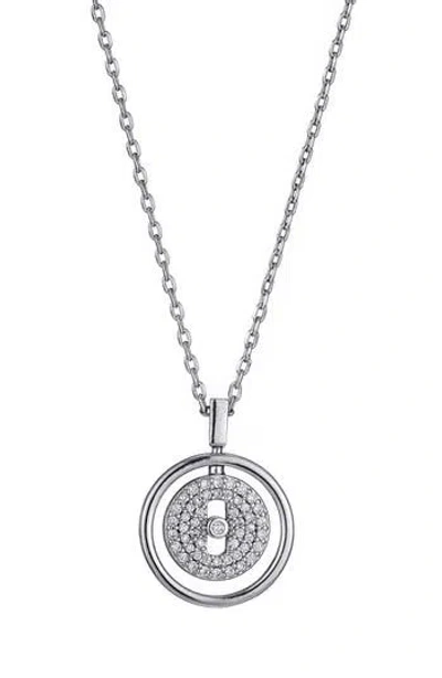 Adornia Cubic Zirconia Dancing Stone Pendant Necklace In Metallic