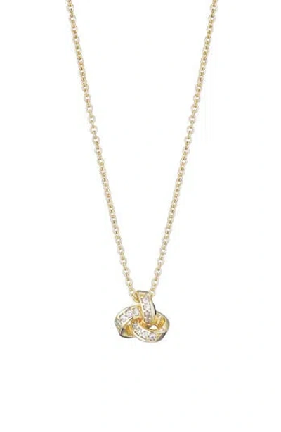 Adornia Cubic Zirconia Knotted Pendant Necklace