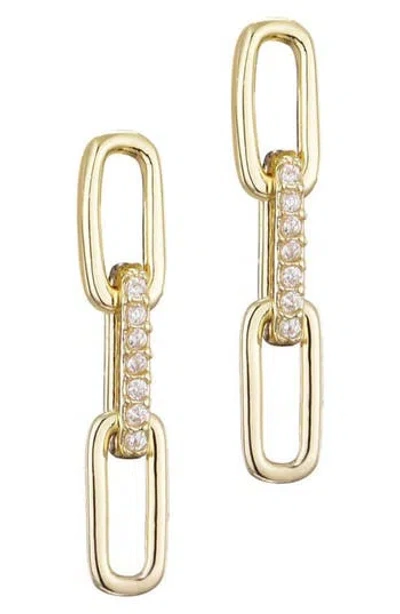 Adornia Cubic Zirconia Mini Paperclip Drop Earrings