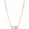 Adornia 14k Rose Gold Plated Adjustable Dancing Stone Necklace In Gold