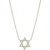 Adornia Cubic Zirconia Star Of David Pendant Necklace In Gold