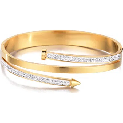 Adornia Cubic Zirconia Wrap Cuff Bracelet In Gold