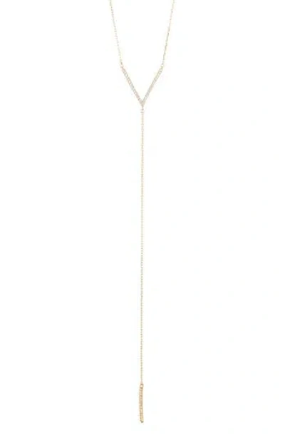 Adornia Cubic Zirconia Y-lariat Necklace In Gold