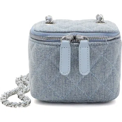 Adornia Cushion Quilted Vanity Crossbody Bag In Blue