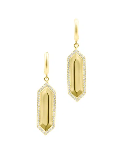 Adornia Cz 14k Plated Earrings In Gold