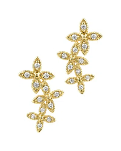 Adornia Cz 14k Plated Earrings In Gold