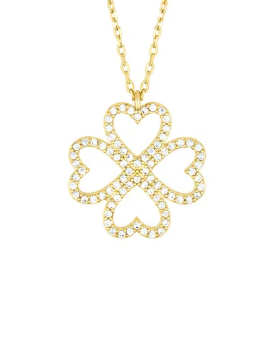 Adornia Cz 14k Plated Necklace In Gold