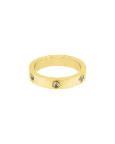 Adornia Cz 18k Plated Ring In Gold